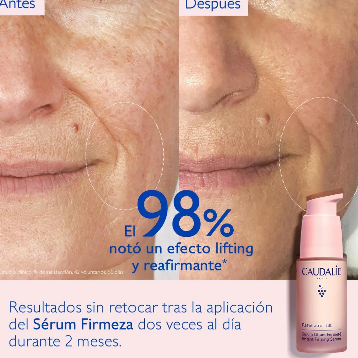 Sérum Lifting Firmeza con Resveratrol, Alternativa al Retinol - Recarga